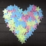 100Pcs Stars Glow in the Dark Wall Stickers 3cm Fluorescent Plastic view 7