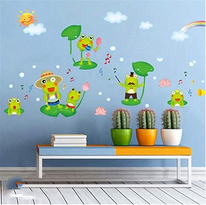 Dessin Animé Grenouille Prince Concert De Musique Dans Les