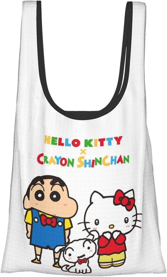 Amazon 大容量 クレヨンしんちゃん ハローキティ エコバッグ ショッピングバッグ 可愛い 人気 アニメ キャラクター グッズ 折りたたみ コンパクト 買い物バック 防水 軽量 ポケットサイズ コンビニ用 雑貨 Epoch Ray エコバッグ 買い物バッグ