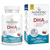 Nordic Naturals DHA Xtra, Strawberry - 60 Soft Gels - 1660 mg Omega-3 - High-Intensity DHA Formula for Brain & Nervous System Support - Non-GMO - 30 Servings