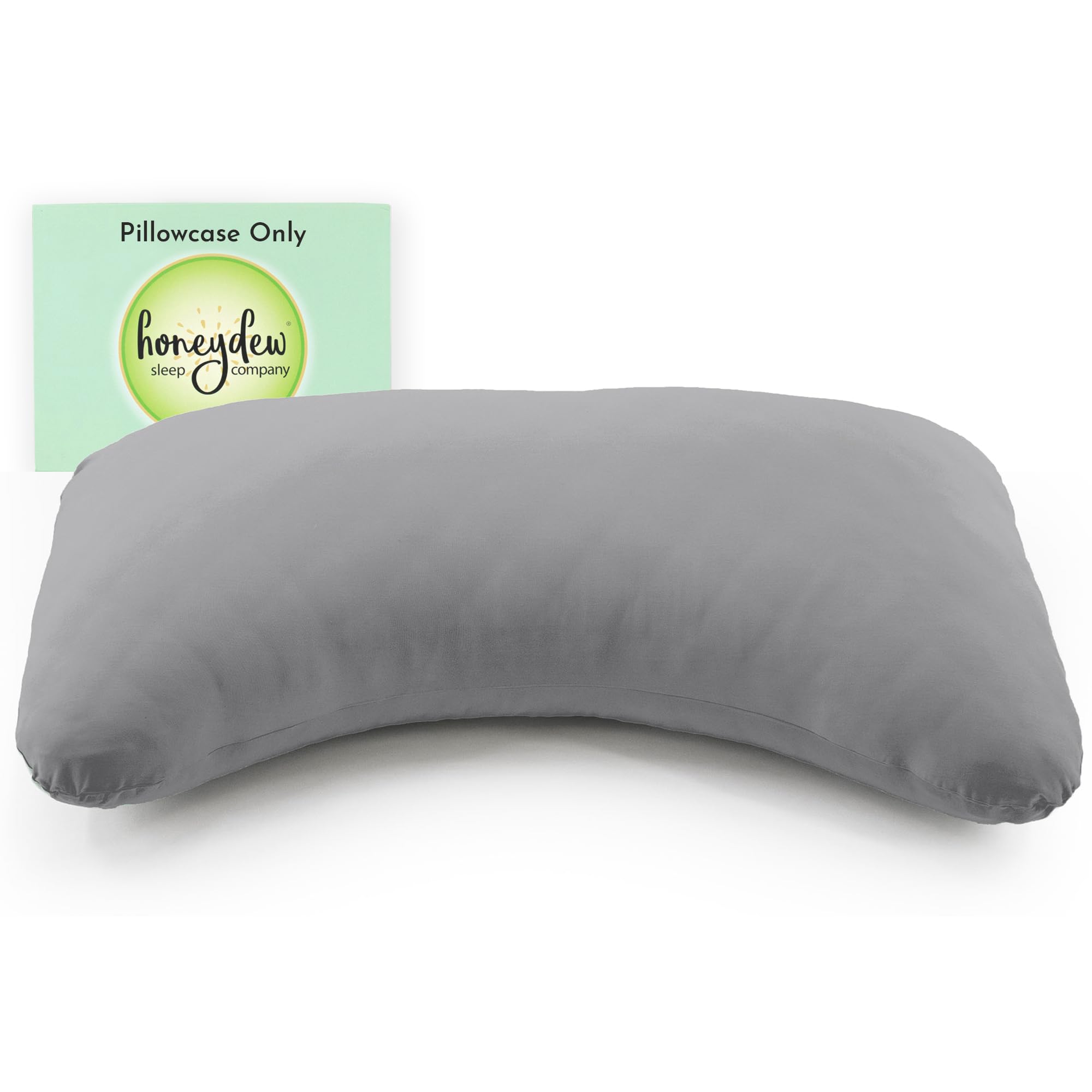 Photo 1 of Honeydew King Side Pillow Case - Fits The Scrumptious and Essence Curved Pillows for Side Sleeping - Comfortable and Soft Cooling Viscose Made from Bamboo Fabric (King, Stardust (Charcoal))