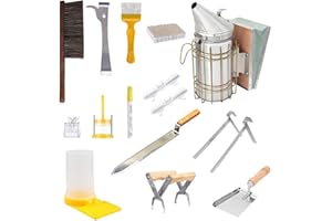 UCAREM Beekeeping Supplies, Bee Keeping Supplies-All Beginners Kit, Hive Tool Beekeeping, Bee Smoker, Queen Marking KIt, Water Feeders, Bee Hive Stand