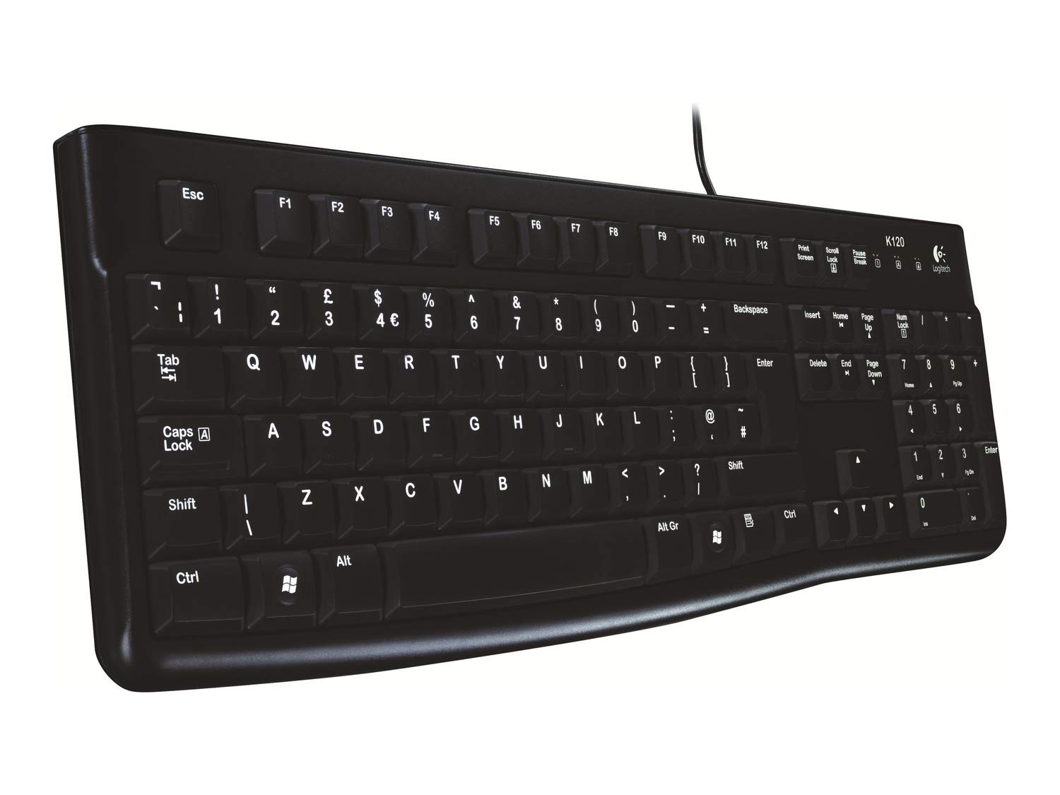 Logitech K120 Wired Business Keyboard, AZERTY French Layout - Black