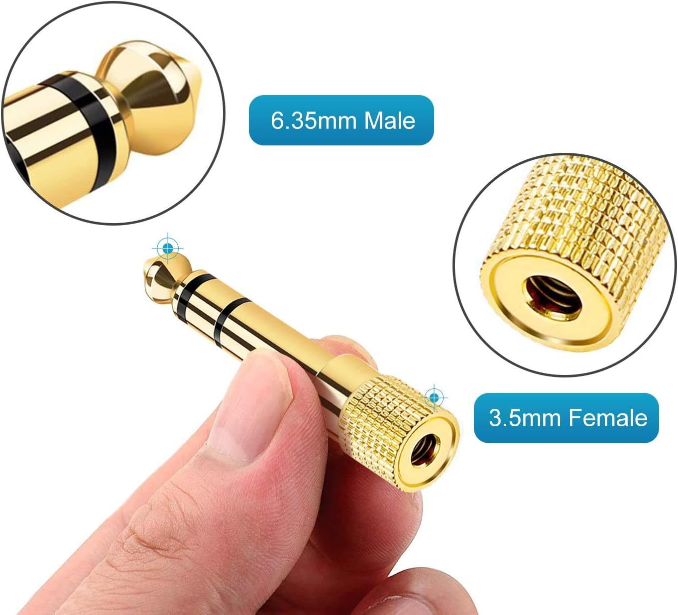 Akls HEADPHONE ADAPTER PREMIUM QUALITY GOLD - Image 4