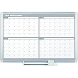 MasterVision Planning Board, Magnetic Dry Erase, 4 Month Calendar Board with Aluminum Frame, 36" x 48"