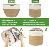 Tenn Well 30cm Indoor Plant Pot Basket with Liner Cotton Woven Storage view 5