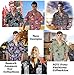 [New Hibiscus] Hawaiian Shirt (100% Cotton) Aloha Shirt in RED (L)