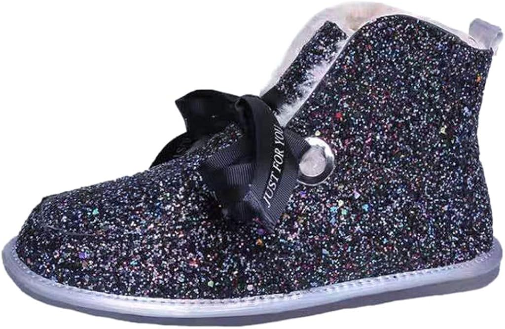 flat sequin boots
