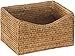 KOUBOO La Jolla Rattan Rectangular Shelf Basket, Storage Basket, Organizer Baskets, Kitchen Storage, Pantry Basket, Scalloped Basket, Home Decor, Honey Brown