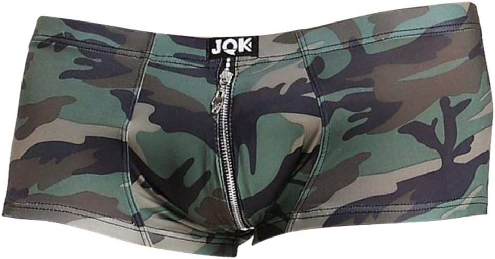 WEI QIU Men's Men's Sexy Cool Camouflage Military Underwear Boxers Pants Medium Green