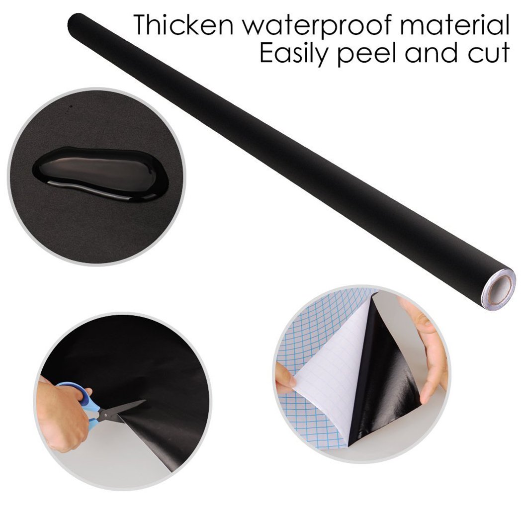 Etiqueta Engomada de Pizarra con 5 Tizas(43 * 200 cm), Ninonly ...