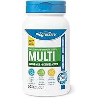 Progressive Advanced Daily Multivitamin for Active Men, with Quercetin, Maca, Ashwagandha, and Siberian Ginseng. Supports Imm