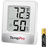 TempPro TempAir Digital Hygrometer Indoor Thermometer | Humidity Meter Room Thermometer with Temperature and Humidity Monitor Mini Hygrometer