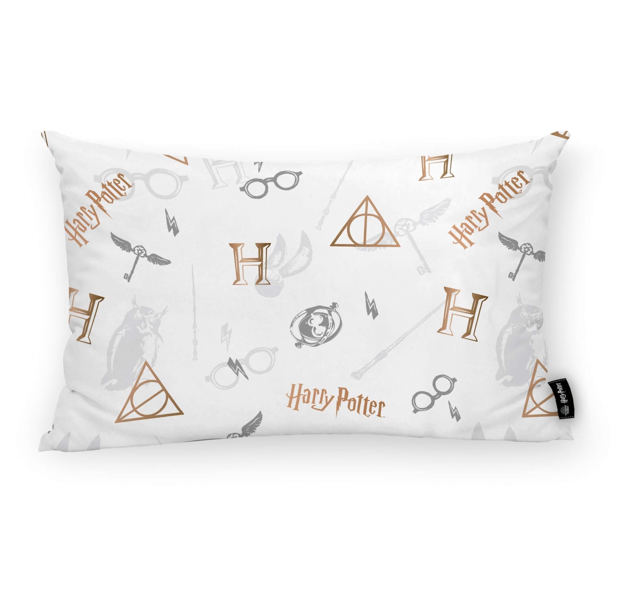 BELUM Harry Potter Cushion Cover | Half Panama Fabric 100% Organic Cotton | Invisible Zipper Closure | 30x50cm
