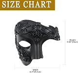 Oidea Men's Masquerade Mask Half Face Greek Roman Warrior Vintage Phantom view 4