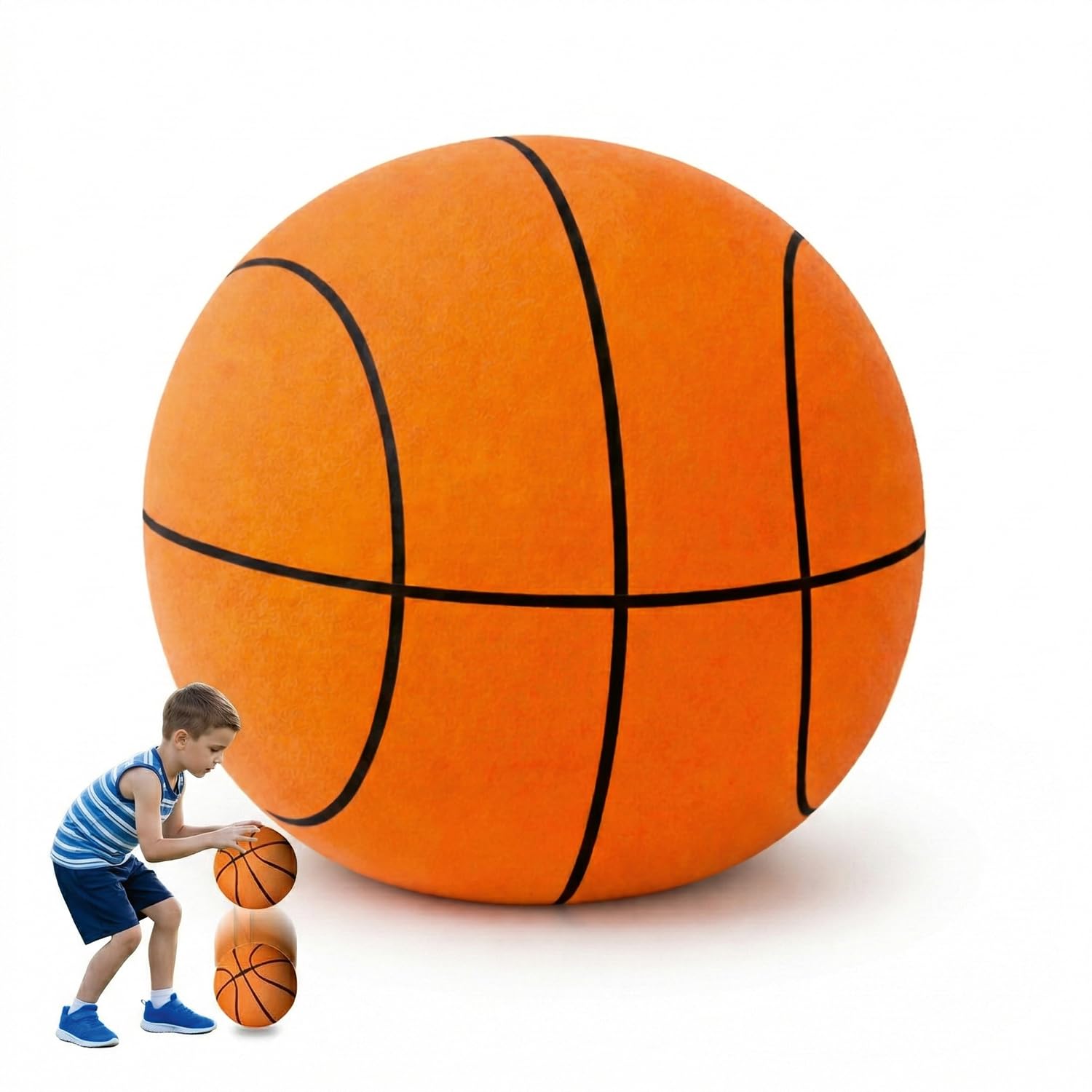 AirSlam® Silent Foam Basketball 24 cm | Indoor Game for Kids | Noiseless | Silent Ball | Washable, Durable & Resilient Toy | 100% Fun | OriginalCorner®