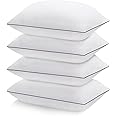 Nctoberows Bed Pillows for Sleeping Queen Size Set of 4, Cooling and Supportive Full Pillows, Hotel Quality with Premium Soft Down Alternative Fill for Back, Stomach or Side Sleepers