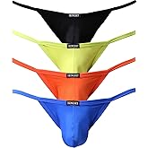 iKingsky Men's Pouch Thong Underwear Sexy Low Rise Bulge Underwear