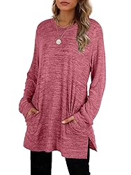 XIEERDUO Womens Sweatshirts Crewneck Tunic Sweaters