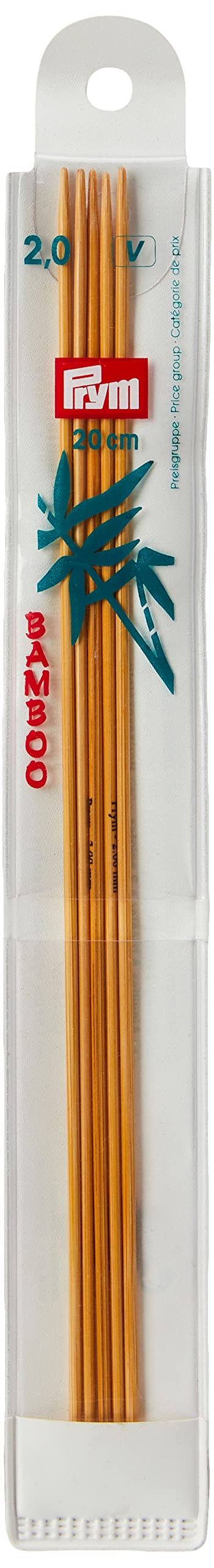 Prym Double-Pointed Needle, Bamboo, 2.0/20cm, 2 mm