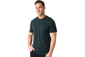 Merino Protect 100% Merino Wool T-Shirt for Men Plus Size Short Sleeve Undershirt Soft Lightweight Tee Shirt for Hiking