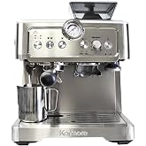 Kenmore Espresso Machine &ndash; Automatic Coffee Maker with Manual Tamper, Auto Cleaning, Milk Steamer &amp; Frother, Bean Grinder, Brew Professional Barista Style Cappuccino, Caf&eacute; Latte
