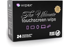 Wipex Car Screen Wipes for Electronics - 24 Individual Car Screen Cleaner Wipes - Plant-Based Touchscreen Cleaner Cloth for D