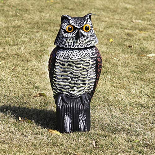 Owl Decoys Model to Scare Birds Away Realistic Eyes & Waterproof