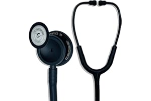 Cross Canada 11-261 Cross-X Clinician Monitoring Stethoscope, Black-Finish Chestpiece, Black Tube, Stem and Headset