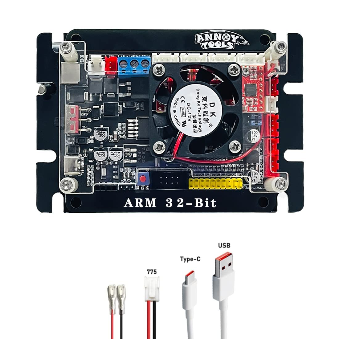 CNC Control Board, ANNOY TOOLS 3-Axis 32-bit GRBL 1.1F Controller, A4988 Stepper Motor Spindle Driver Control Board, for 500W Spindle/NEMA23 Stepper Motor/Laser