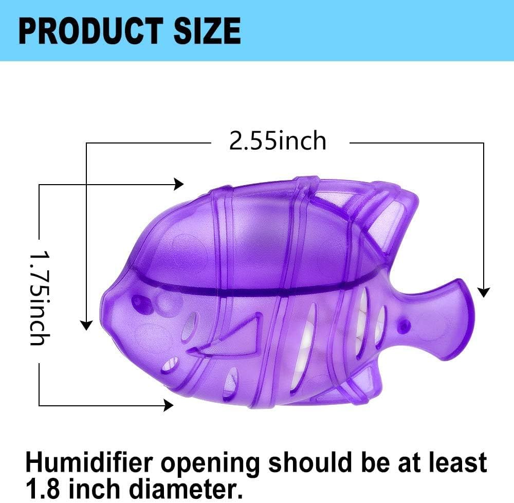 Overlord Humidifier Cleaner, 12 Pack Universal Humidifiers Cleaner Fish, Keep Humidifier's Water Clean, Compatible with Protec Kaz PC1F, Drop Droplet Adorable Warm and Cool Mist Humidifiers Fish Tank: Home & Kitchen