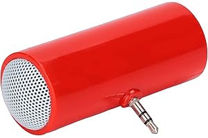 SYH&AQYE Portable Mini Stereo Speaker, 3.5 mm Jack Wireless Plug in Speaker to Music, Watch Movies, Play Games, for Smart Phones, Tablets, Laptops, PCs, MP3 and MP4(red)
