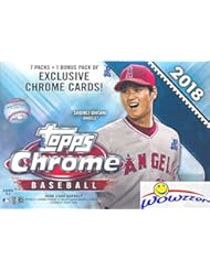 2018 Topps Chrome Baseball EXCLUSIVE Factory Sealed Retail Box with SPECIAL SEPIA REFRACTORS! Look for Rookies, Refractors & Auto&rsquo;s of Shohei Ohtani, Ronald Acuna, Gleyber Torres & Many More! WOWZZER