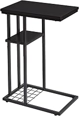 YMYNY C Shaped Side Table Small Sofa Table 61.5x40x26 cm Black HST004B view 9