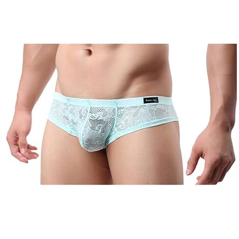 Amlaiworld Herren Unterwäsche, Herren Unterwäsche Spitze Durchlässiger Dreieck Briefs Breath Unterhos