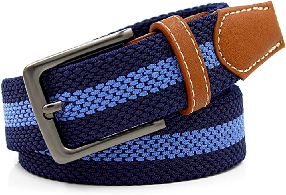 Woven elastic stretch belt 1 3/8 wide elastic belt, men's style, belt