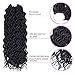 Curly Faux Locs Soft Hair Twist Braids Crochet Braiding Hair Braids Mambo Hair Extension 24Roots/Pack (12inch, 1B)