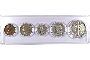 PROFILE COINS & COLLECTIBLES 1941 Year Set 5 Coins in Circulated or Better Condition Collectible Gift Set