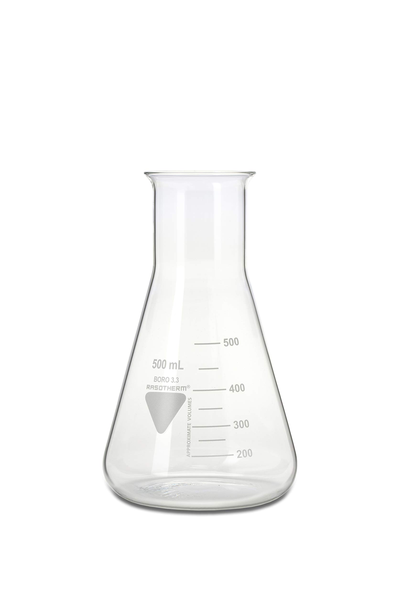 Rasotherm Erlenmeyer flask, wide neck, Boro 3.3, 500 ml