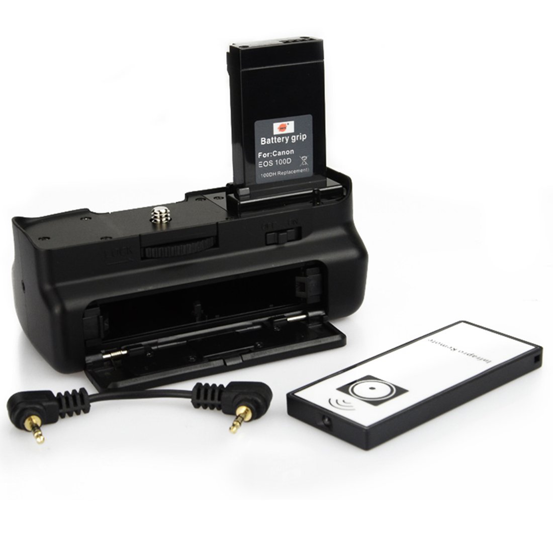 DSTE Remote Vertical Battery Grip Holder Compatible with Canon EOS 100D Rebel SL1 DSLR Camera