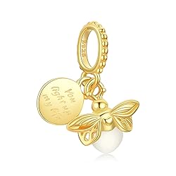 Alstade Gold Night Glow Firefly Dangle Charm 925