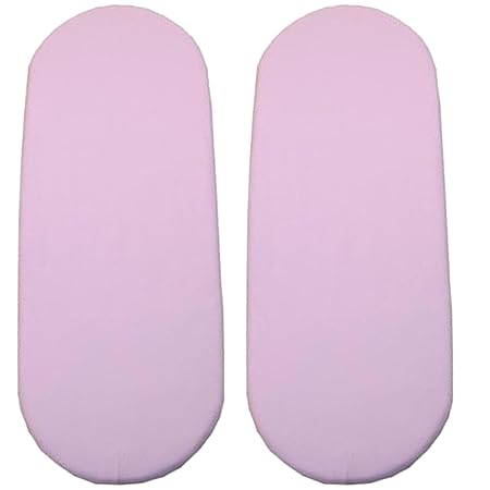 Spannbettlaken für Babykörbe aus 100 % Baumwolle, Farbe: rosa, 2 Stück