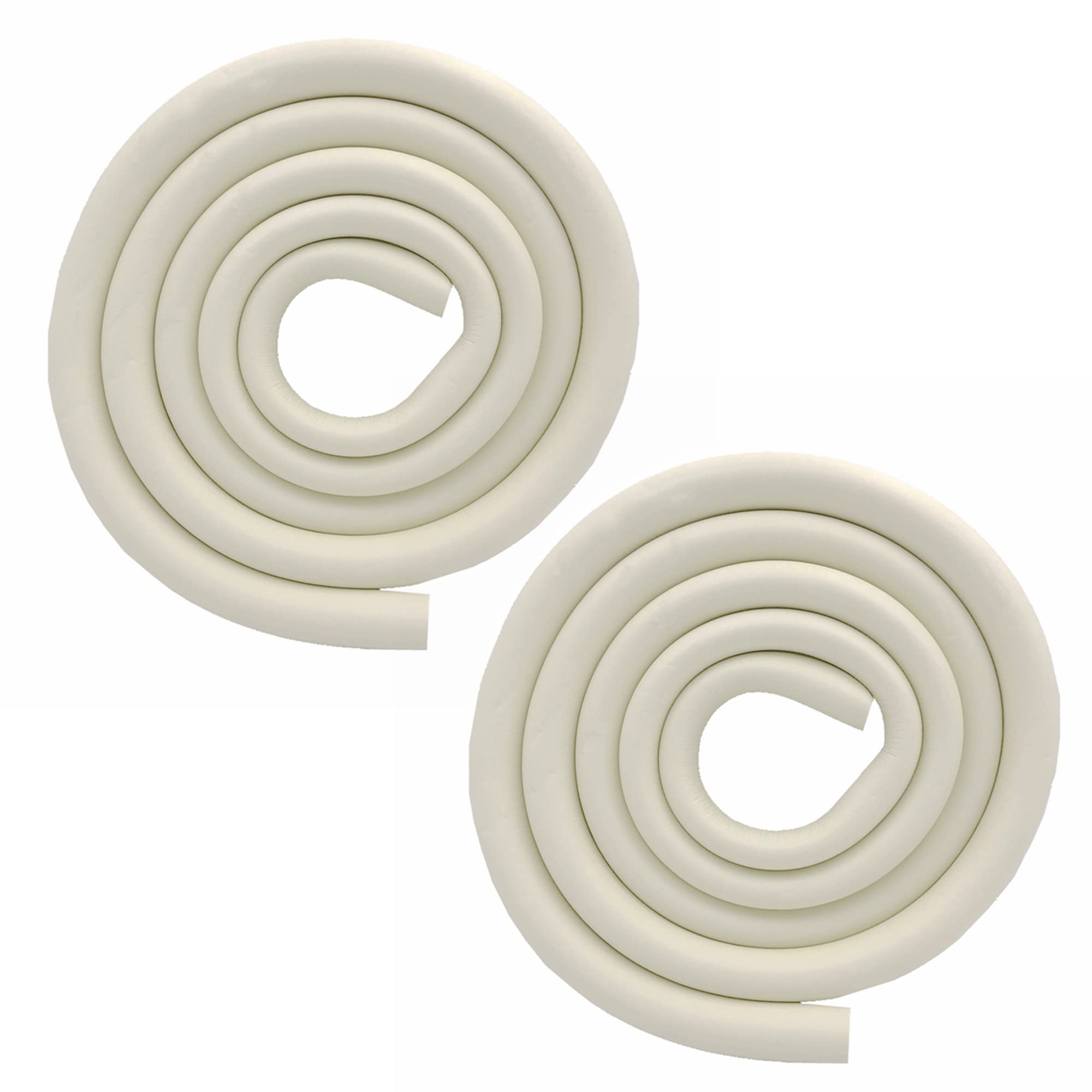 M2cbridge U Shape Extra Thick Furniture Table Edge Protectors Foam Baby Safety Bumper Guard 6.5 Ft (Off White (6.5ft x 2))
