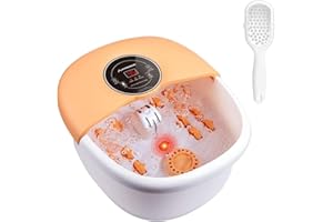 Hangsun Foot Spa Bath Massager with Heat Bubbles Massage and Jets FM660 Electric Feet Salon Tub with Rollers, Medicine Box, Infrared for Relieve Foot Pressure