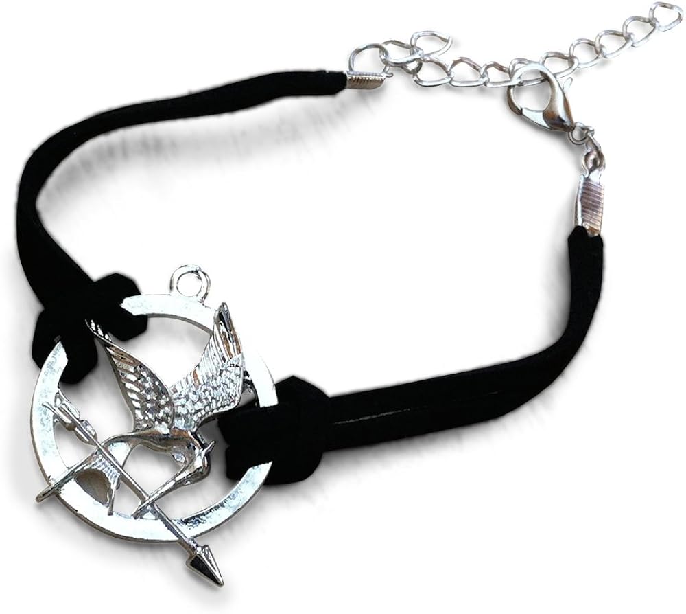 Orion Creations Movie Jewellery. Mocking Bird Pendant Necklace and Matching Bracelet on Black Double Cord Strap - Image 4
