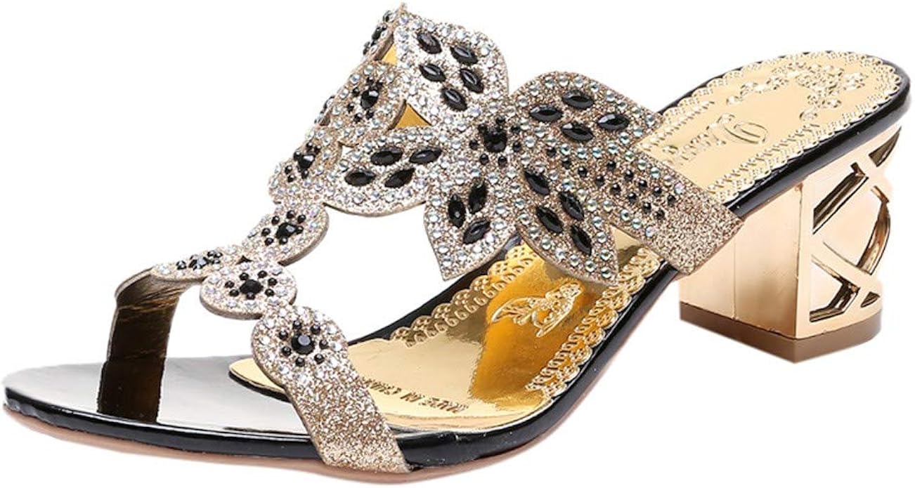 boho bling crystal sandals