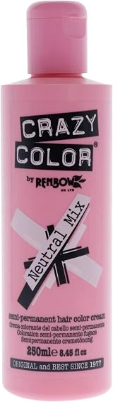 Crazy Color Semi Permanent Hair Colour Neutral Mix 250ml - Brand New view 1