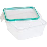 Snapware Total Solution 5-Cup Plastic Food Storage Container with Lid, 5-Cup Rectangular Meal Prep Container, Non-Toxic, BPA-Free Lid with 4 Locking Tabs, Microwave, Dishwasher, and Freezer Safe