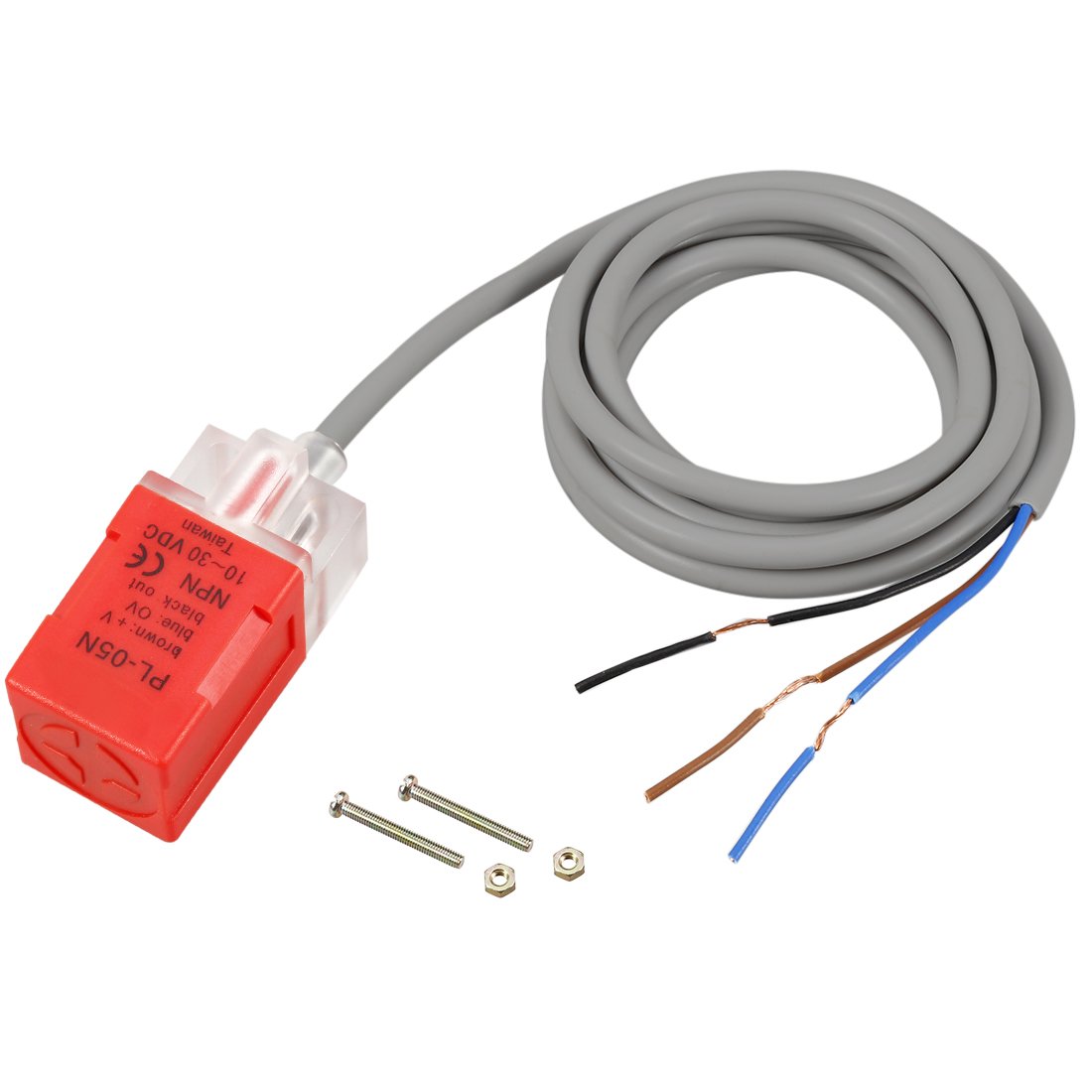 sourcingmap PL-05N 3-Wire DC 10-30V 200mA NPN NO 5mm Inductive Proximity Sensor Detection Switch