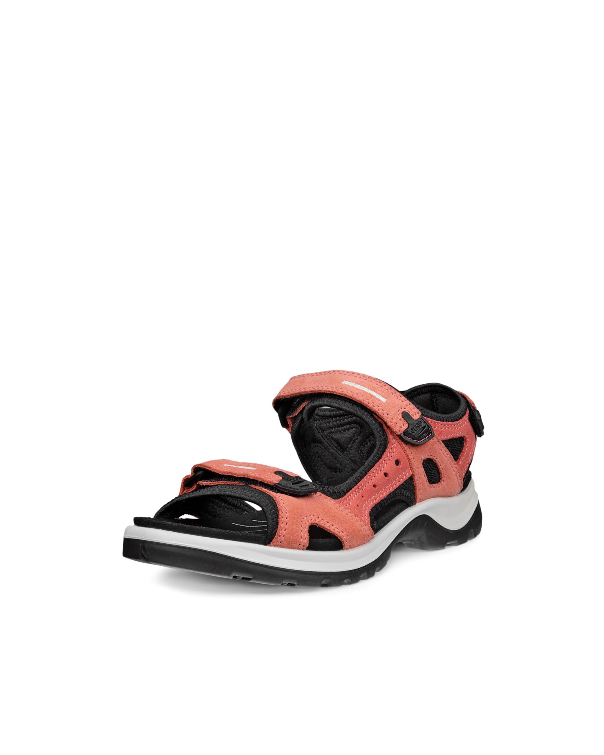 ECCO Women's Yucatan Sport Sandal, BURNT COAL/SPICED CORAL SUEDE, 10-10.5 Image